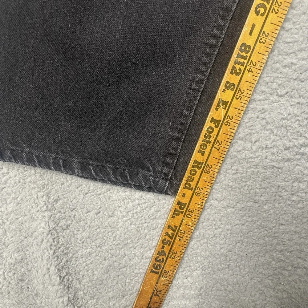 Vintage LL Bean Jeans Mens 40x30 Black Denim Straight Leg Mid Rise Made In USA